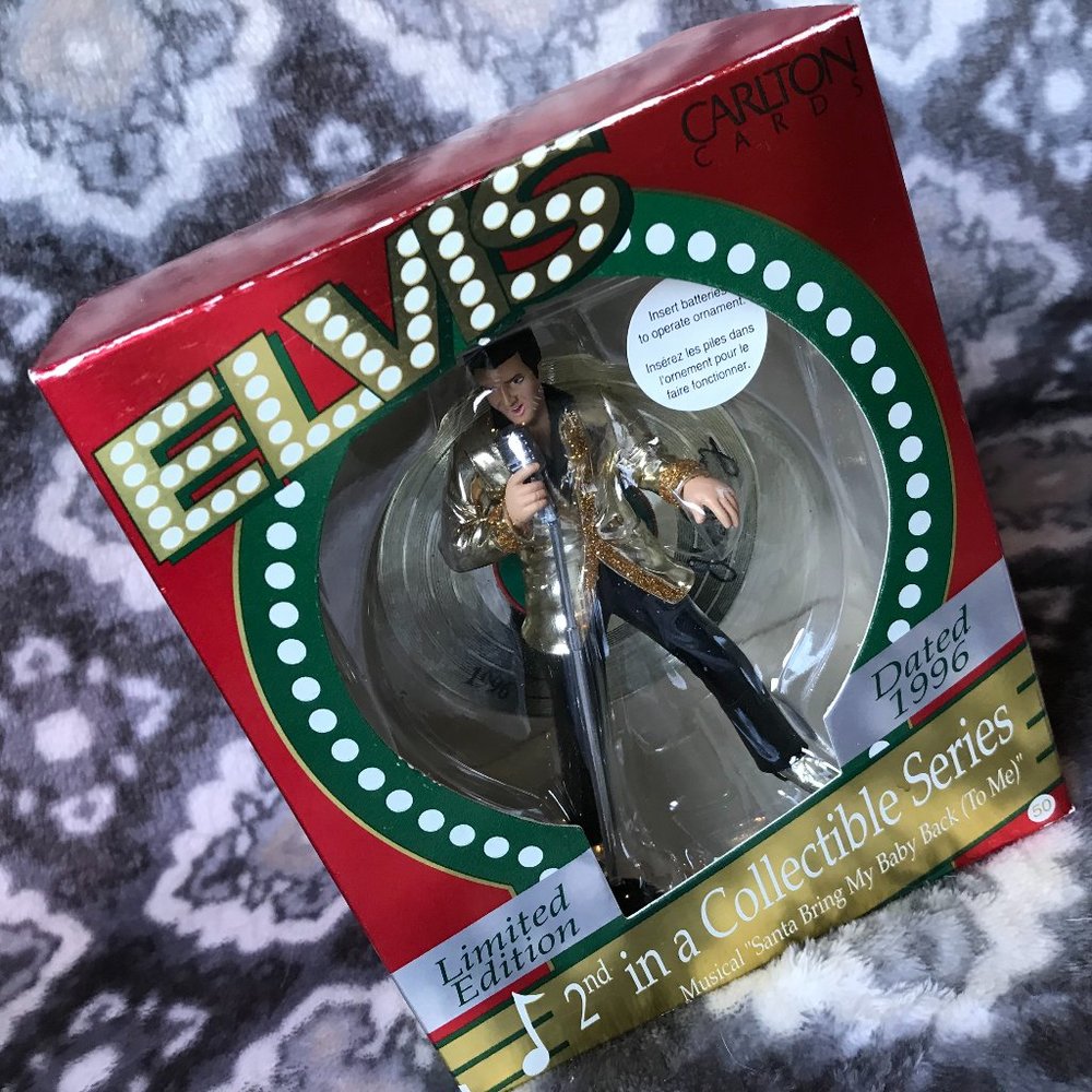 Vintage Elvis Presley ornament, factory sealed NIB, collector's item